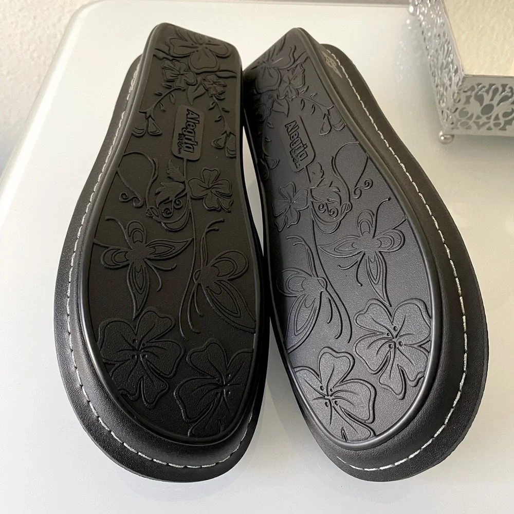 ALEGRÍA “Feliz” Black Mary Jane Shoes- Snake Embossed - Picture 5 of 10